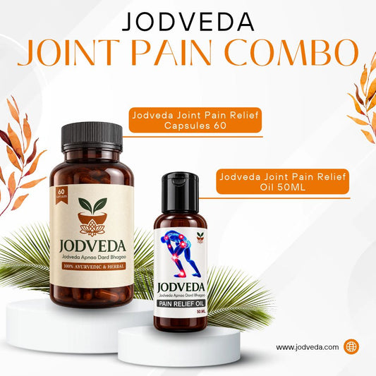 Jodveda Joint Pain Relief Combo – 60 Capsules & 50 ml Herbal Massage Oil for Joint Care
