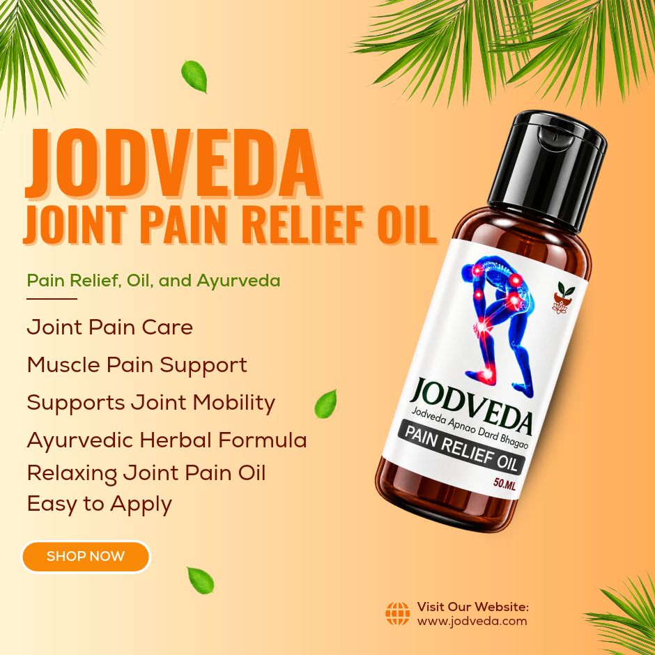 Jodveda Joint Pain Relief Oil – Herbal Oil for Joint and Muscle Care, 50 ml