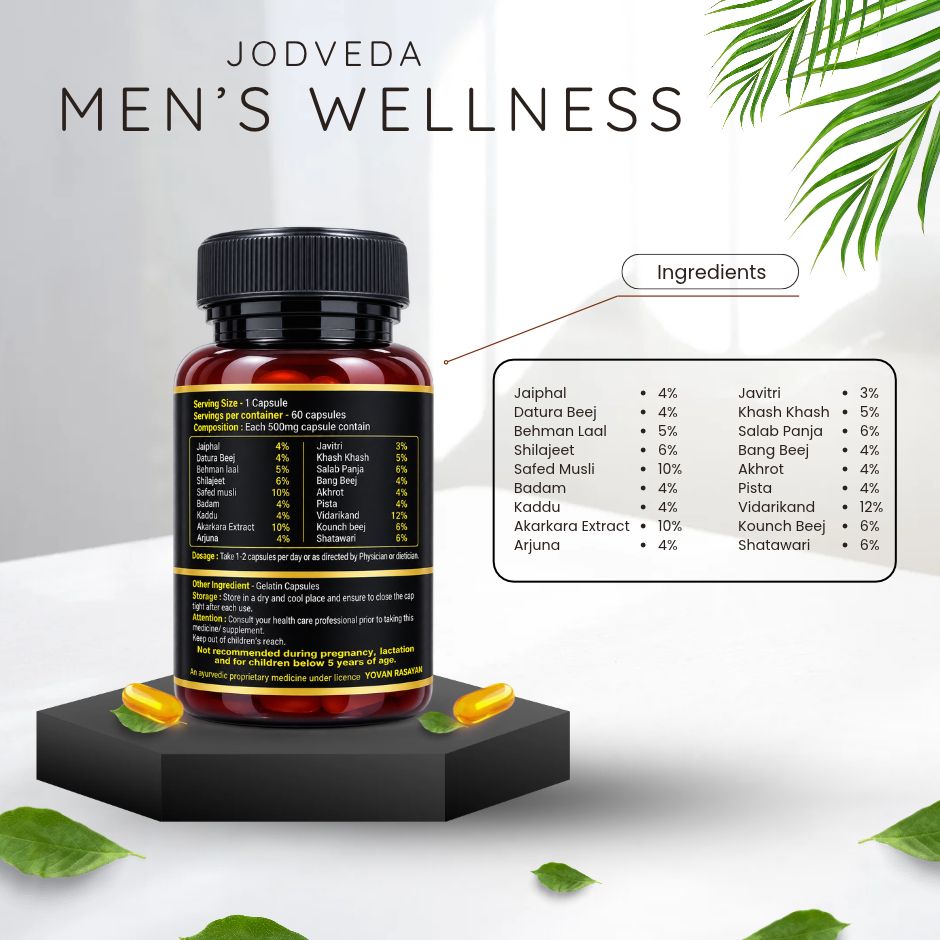 Jodveda Power Timeon Capsules | 60 Capsules for Men’s Wellness