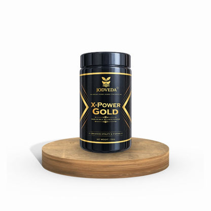 Jodveda X-Power Gold Premium Ayurvedic Men's Wellness Powder with Herbal Ingredients – 100g