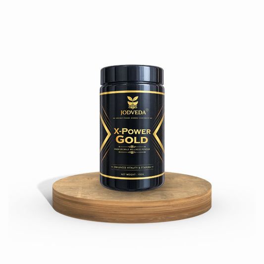 Jodveda X-Power Gold Premium Ayurvedic Men's Wellness Powder with Herbal Ingredients – 100g