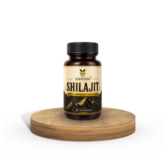 Jodveda Shilajit Capsules 500 mg – Ayurvedic Herbal Supplement for Daily Wellness, 30 Capsules